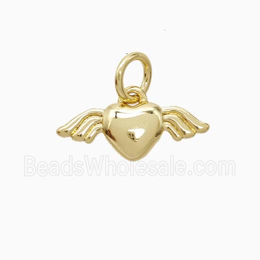 Copper Pendant Pave Zircon, Gold Plated