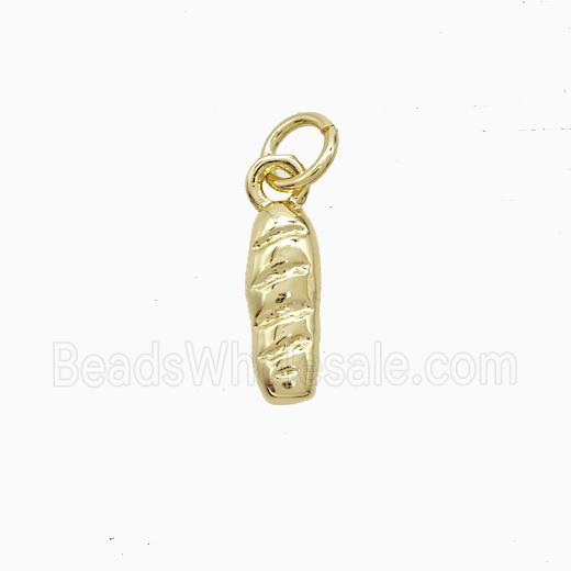 Copper Pendant Pave Zircon, Gold Plated