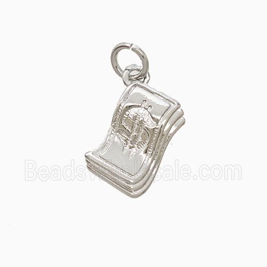 Copper Pendant Pave Zircon, Gold Plated