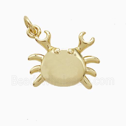 Copper Pendant Pave Zircon, Gold Plated