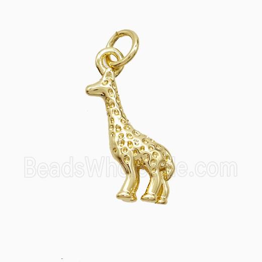 Copper Pendant Pave Zircon, Gold Plated