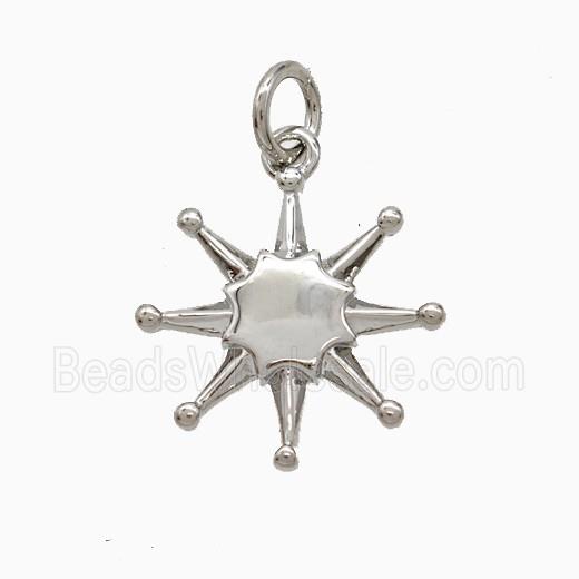 Copper Pendant Pave Zircon, Gold Plated