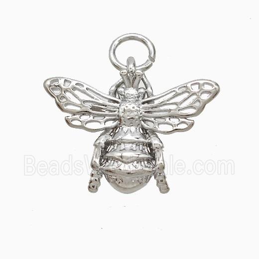 Copper Pendant Pave Zircon, Gold Plated