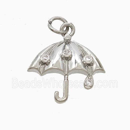Copper Pendant Pave Zircon, Gold Plated
