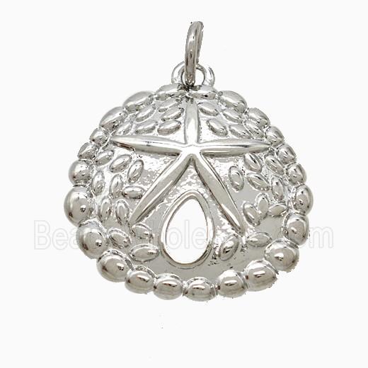 Copper Pendant Pave Zircon, Gold Plated