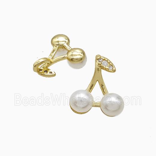 Copper Pendant Pave Zircon, Gold Plated