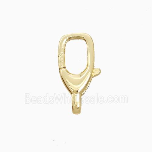Copper Pendant Pave Zircon, Gold Plated
