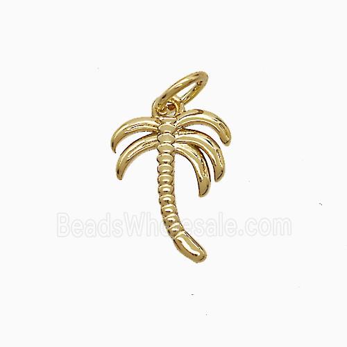Copper Pendant Pave Zircon, Gold Plated