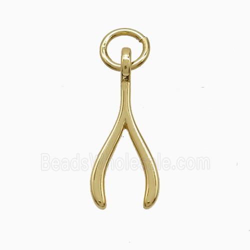 Copper Horseshoe Pendant Gold Plated