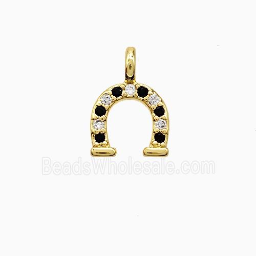 Copper Pendant Pave Zircon, Gold Plated