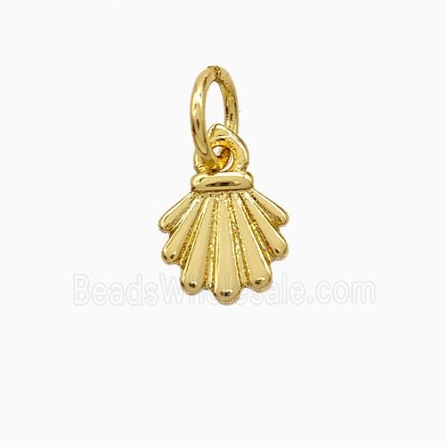 Copper Pendant Pave Zircon, Gold Plated