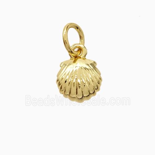 Copper Scallop Shell Pendant Gold Plated