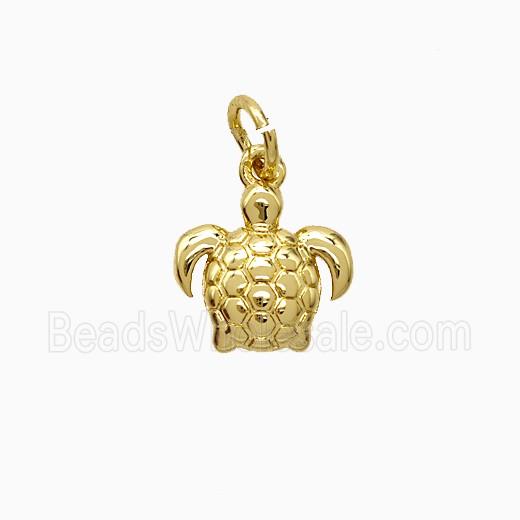 Copper Pendant Pave Zircon, Gold Plated