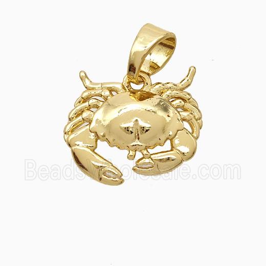 Copper Pendant Pave Zircon, Gold Plated