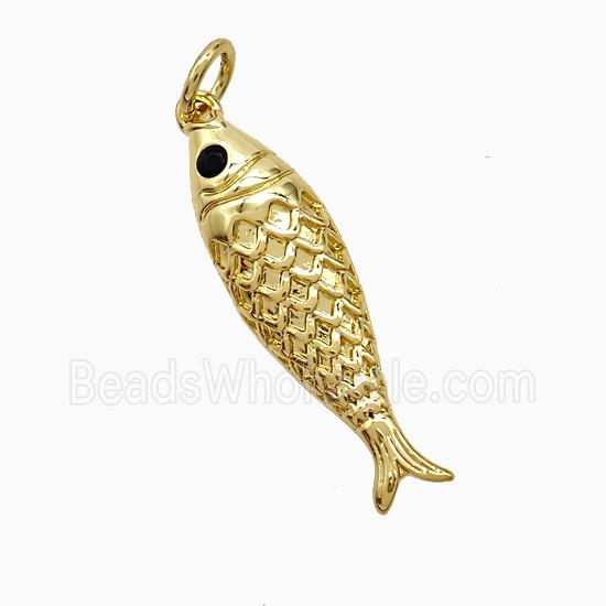 Copper Pendant Pave Zircon, Gold Plated