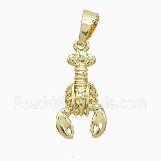 Copper Crab Pendant Gold Plated