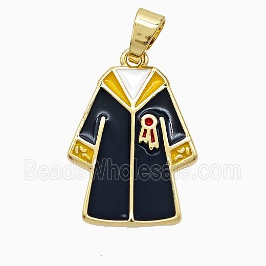 Copper Pendant Pave Zircon, Gold Plated
