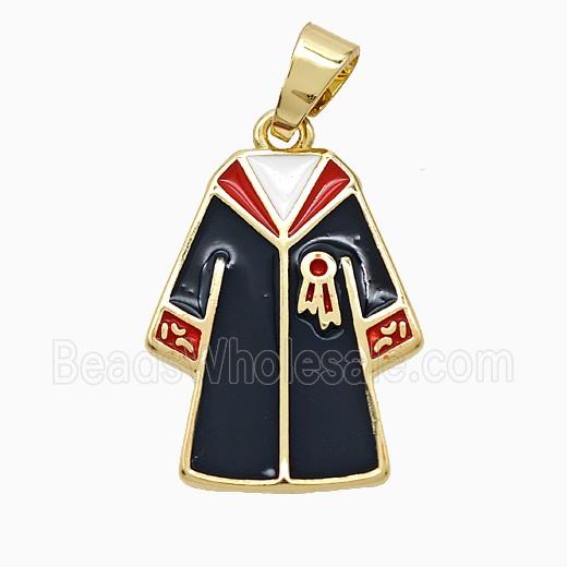 Copper Pendant Pave Zircon, Gold Plated