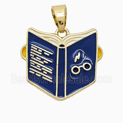 Copper Pendant Pave Zircon, Gold Plated