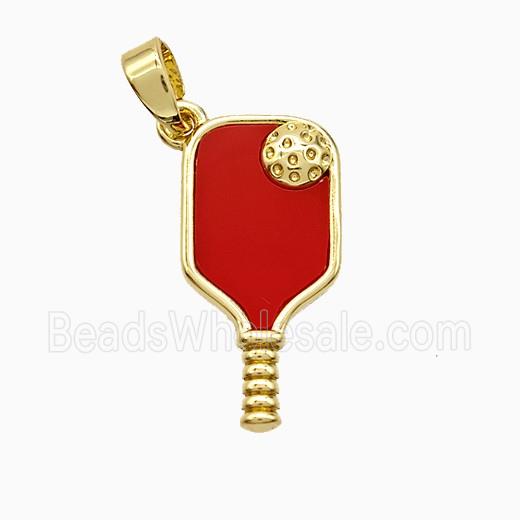 Copper Pendant Pave Zircon, Gold Plated