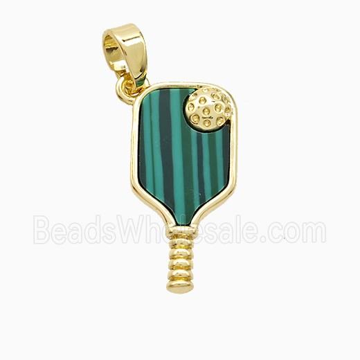 Copper Pendant Pave Zircon, Gold Plated