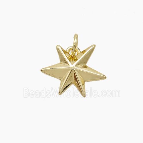 Copper Star Pendant Gold Plated