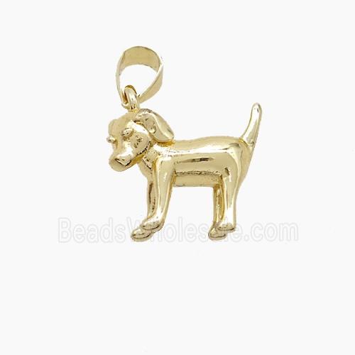 Copper Dog Pendant Gold Plated
