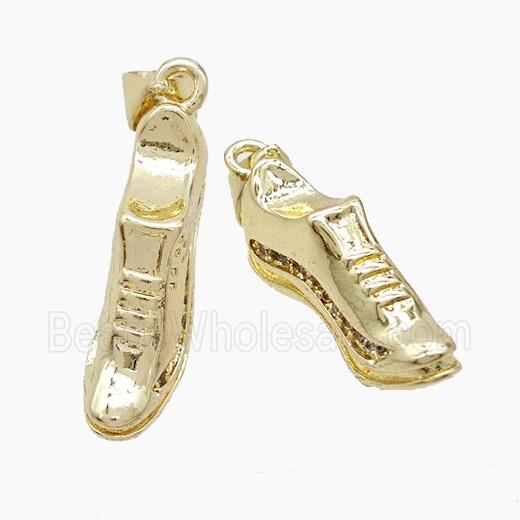 Copper Shoes Pendant Gold Plated