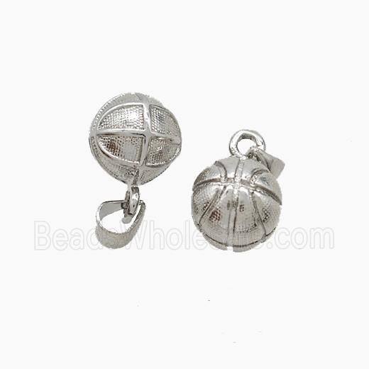 Copper Basketball Pendant Sports Platinum Plated