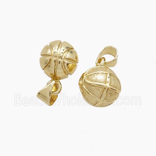 Copper Basketball Pendant Sports Gold Plated
