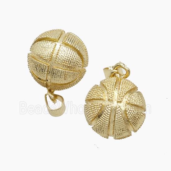 Copper Basketball Pendant Sports Gold Plated