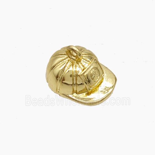 Copper Baseball Cap Pendant Sports Gold Plated