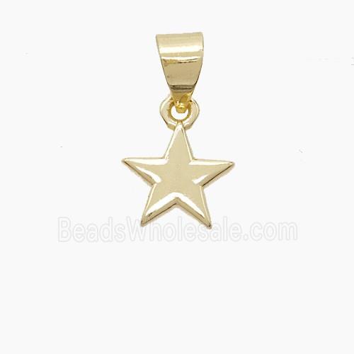Copper Star Pendant Gold Plated