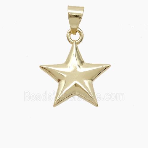 Copper Star Pendant Gold Plated