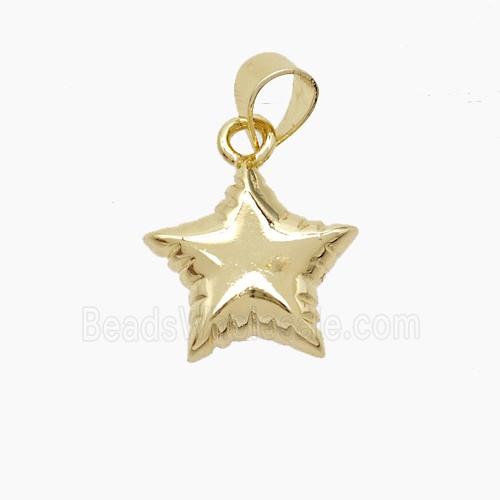 Copper Star Pendant Gold Plated