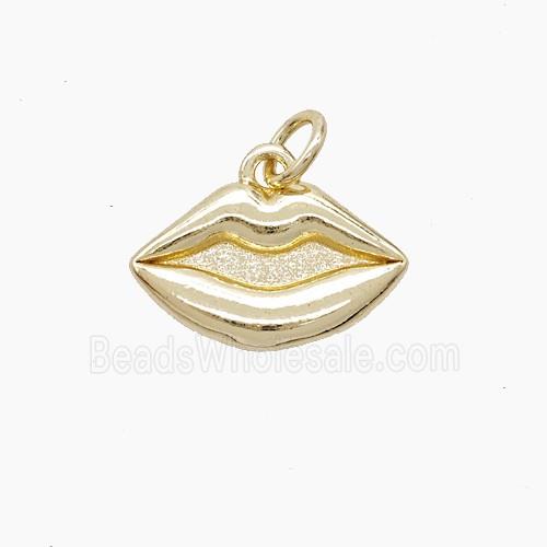Copper Lips Pendant Gold Plated