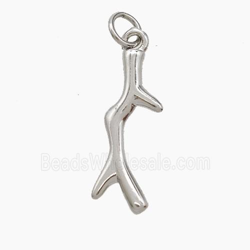 Copper Deer Breast Pendant Platinum Plated