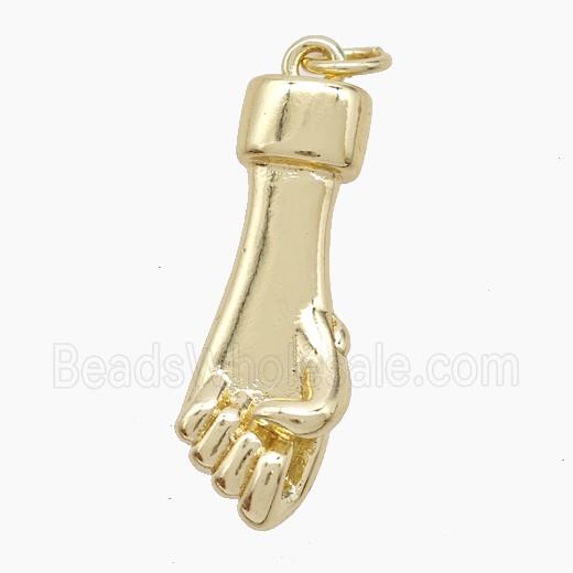 Copper Hand Pendant Gold Plated