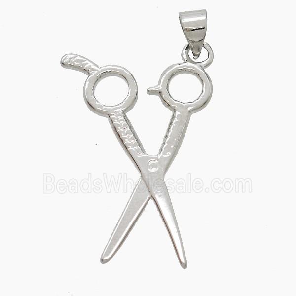 Copper Forfex Pendant Platinum Plated