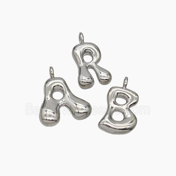 Copper Alphabet Pendant Mix Letters Platinum Plated