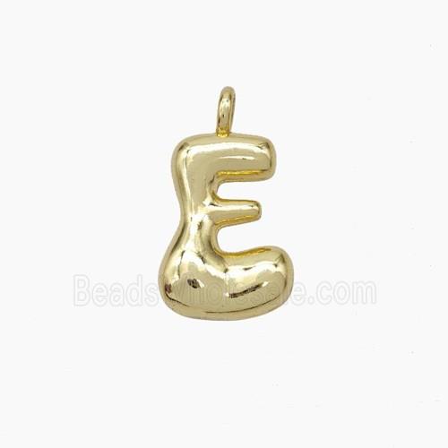 Copper Letter-E Pendant Gold Plated