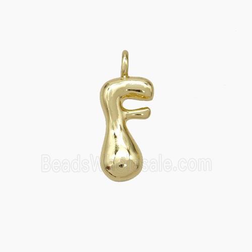 Copper Letter-F Pendant Gold Plated