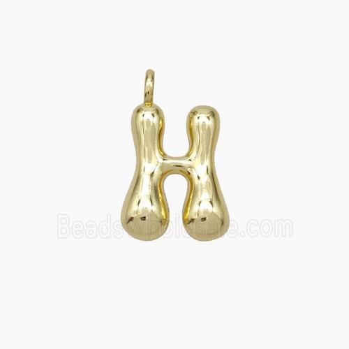 Copper Letter-H Pendant Gold Plated