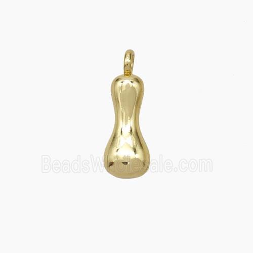 Copper Letter-I Pendant Gold Plated