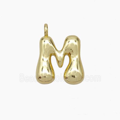 Copper Letter-M Pendant Gold Plated