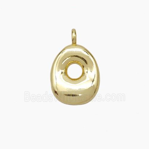 Copper Letter-O Pendant Gold Plated