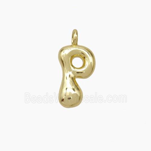 Copper Letter-P Pendant Gold Plated