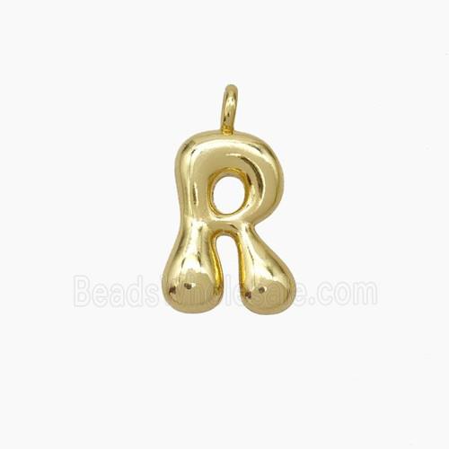 Copper Letter-R Pendant Gold Plated