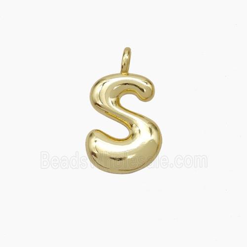 Copper Letter-S Pendant Gold Plated