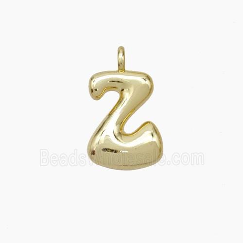 Copper Letter-Z Pendant Gold Plated